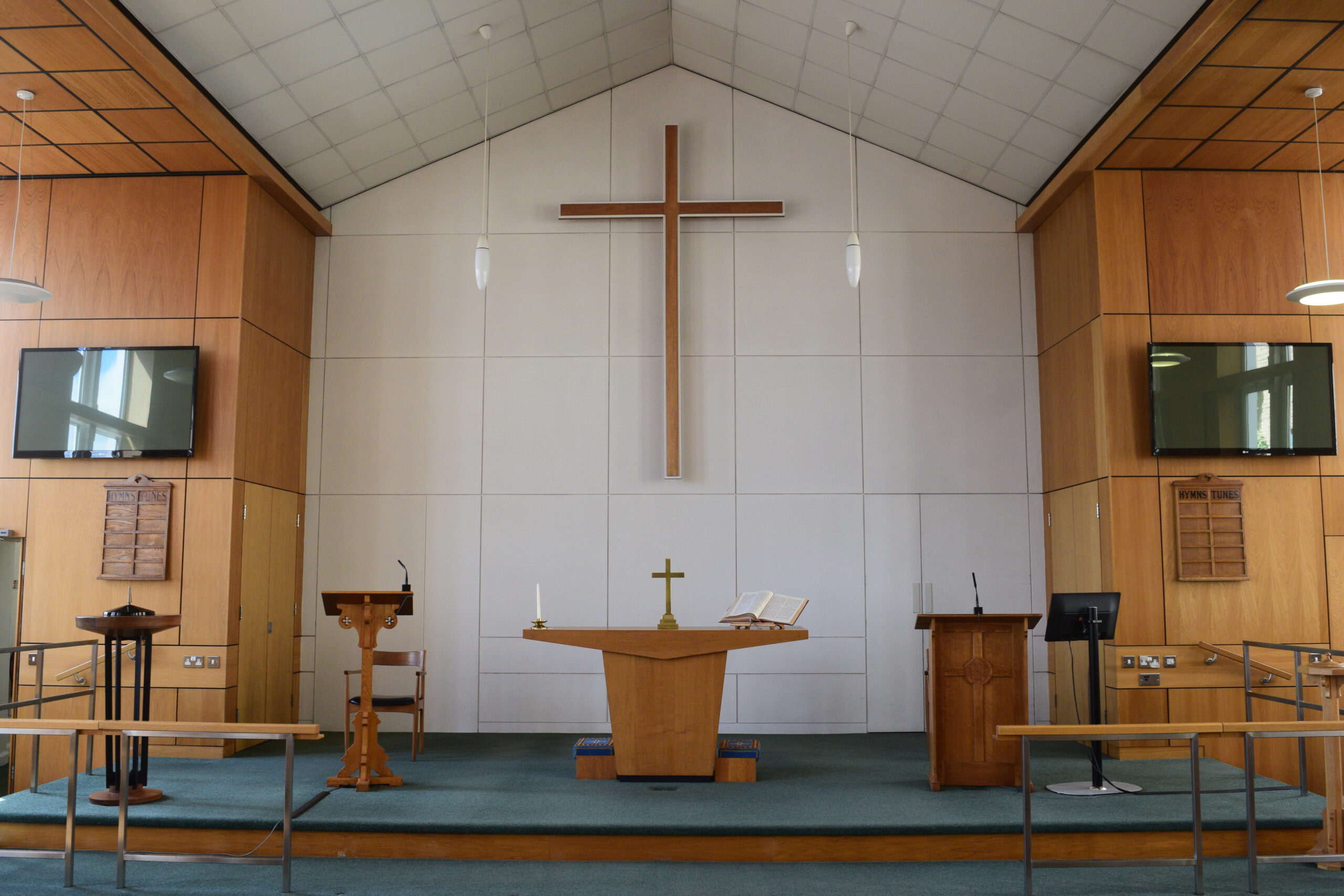 Front of the church inside